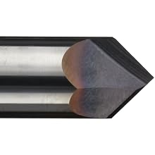 Niagara Cutter CM290 Carbide Chamfering Mill, TiAlN Coated, 2 Flutes, 90 Degree Chamfer End, 1/4" Cut Cutting Length, 1/2" Diameter
