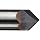 Niagara Cutter CM290 Carbide Chamfering Mill, TiAlN Coated, 2 Flutes, 90 Degree Chamfer End, 1/4" Cut Cutting Length, 1/2" Diameter