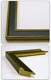 Navy - Gold Trim Wood Frame - 11 x 14