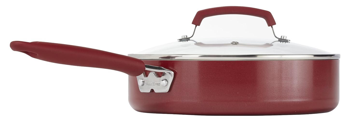 WearEver Pure Living 15Pc Ceramic Non Stick Pan Pot Utensil Skillet