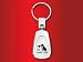 Border Collie - Teardrop Keychain - Laser engraved