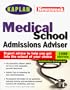 Kaplan Newsweek Medical School Admissions Adviser 1999