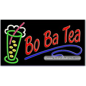 Bo Ba Tea Neon Sign (20″H x 37″L x 3″D)