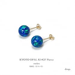 drop. 京都オパール ピアス（るりいろ）