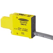 Banner SM31E Mini Beam DC Photoelectric Sensor, Opposed Emitter Mode, Cable Termination, 3m Sensing Range, 2m Cable Length