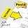 Post-it Message Flags, "Notarize", Yellow, 1-Inch Wide, 50/Dispenser, 2-Dispensers/Pack