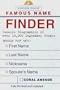 Random House Famous Name Finder : Concise Biographies of over 10,000 Legendary People, Indexed Four Ways : Last Name, First Name, Nickname, Spouse's Name