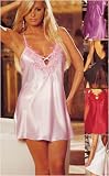 Charmeuse Chemise in Plus Sizes 1x 2x 3x 4x 5x 6x Purple Black Blue White Pink
