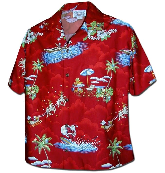 Pacific Legend Women's Christmas Santa Claus Hawaiian Shirt at ... Pacific Legend Women's Christmas Santa Claus Hawaiian Shirt at ...