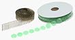 Hitachi 12343 1-1/4" X .083 Electro Gal. Ring Plastic Cap Collated Nails - 2,800 per Box