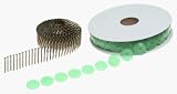 Hitachi 12343 1-1/4" X .083 Electro Gal. Ring Plastic Cap Collated Nails - 2,800 per Box