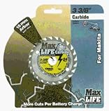 Oldham 338C424 Max Life 3-3/8-Inch 24 Tooth ATB Cordless Saw Blade with 15-Millimeter Arbor