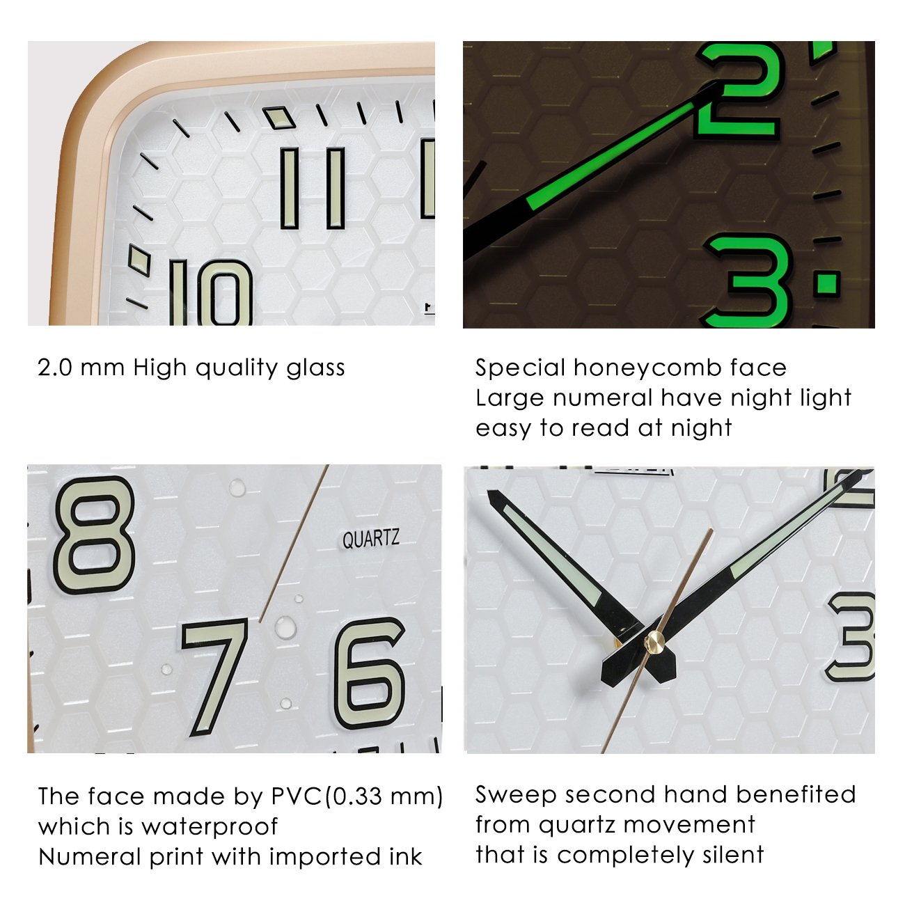 Plumeet 14Inch Wall Clock with Classics and Specified Design of Silent