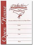 Graduation Open House Cards - RED COLOR w/Envelopes 15 sets
