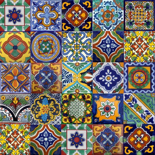 80 Mexican Ceramic 4x 4 Clay Wall/Floor Mossaic Tiles