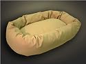 Large 40" Bagel Donut Dog Pet Bed - Khaki