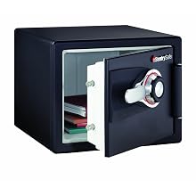 SentrySafe DS0200 Safe 1 Hour Fireproof Combination Safe, 0.8 Cubic Feet, Black