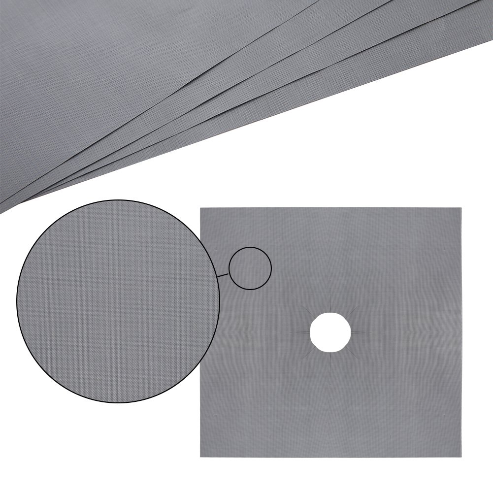 Gas Hob Protection Pad IdealHouse 4PCS Universal Aluminum Foil Reusable