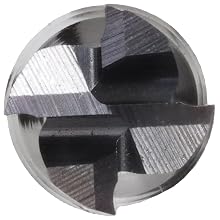 Niagara Cutter ME430 Carbide Square Nose End Mills, Inch, Uncoated (Bright) Finish, Roughing and Finishing Cut, Non-Center Cutting, 30 Degree Helix, For Use With All Materials