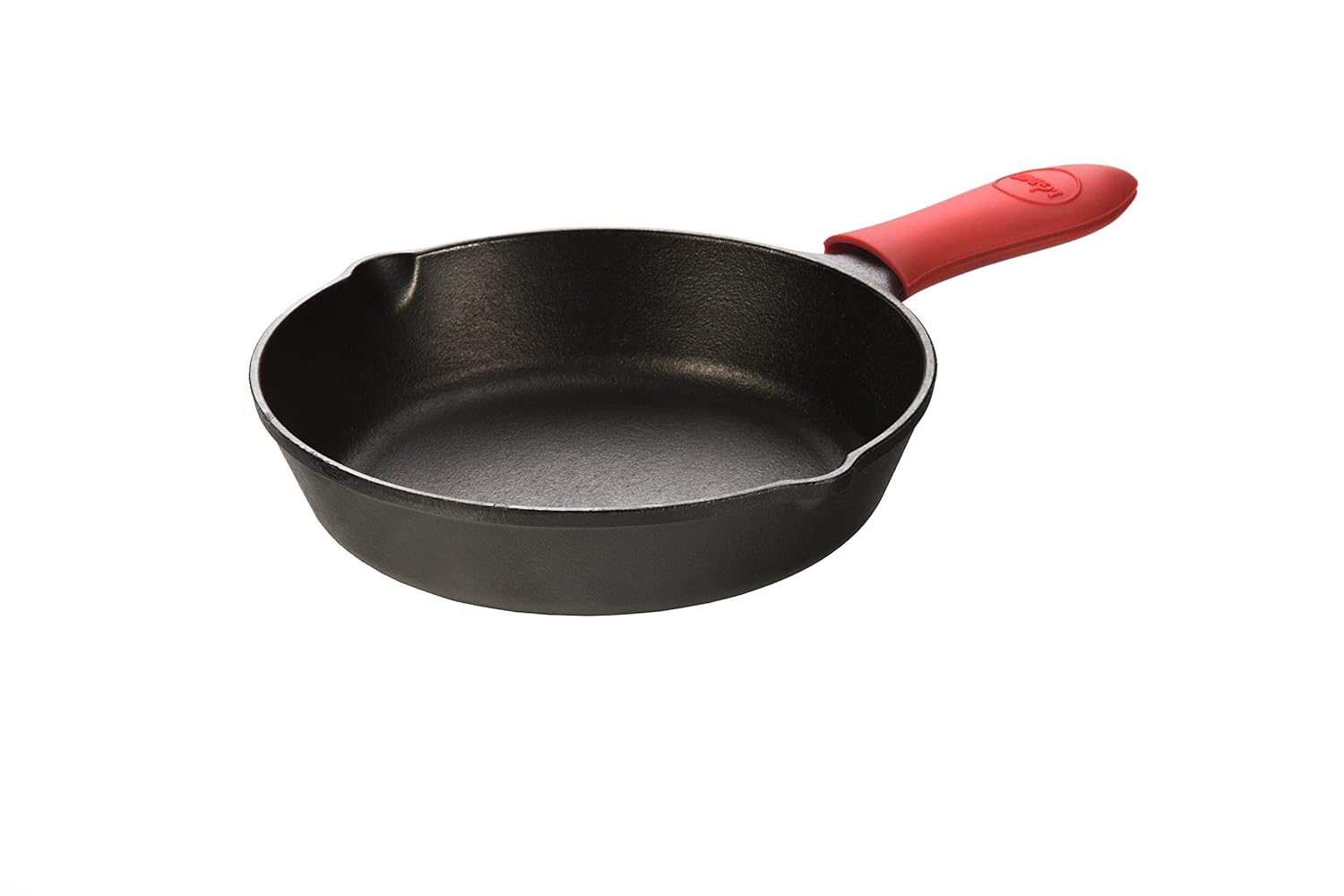 Lodge PreSeasoned Cast Iron Skillets with Red Silicone Hot Handle Holders eBay