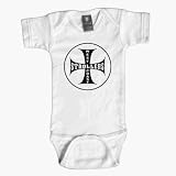 Rebel Ink Baby 339W06 West Coast Strollers- 0-6 Month White One Piece Undershirt