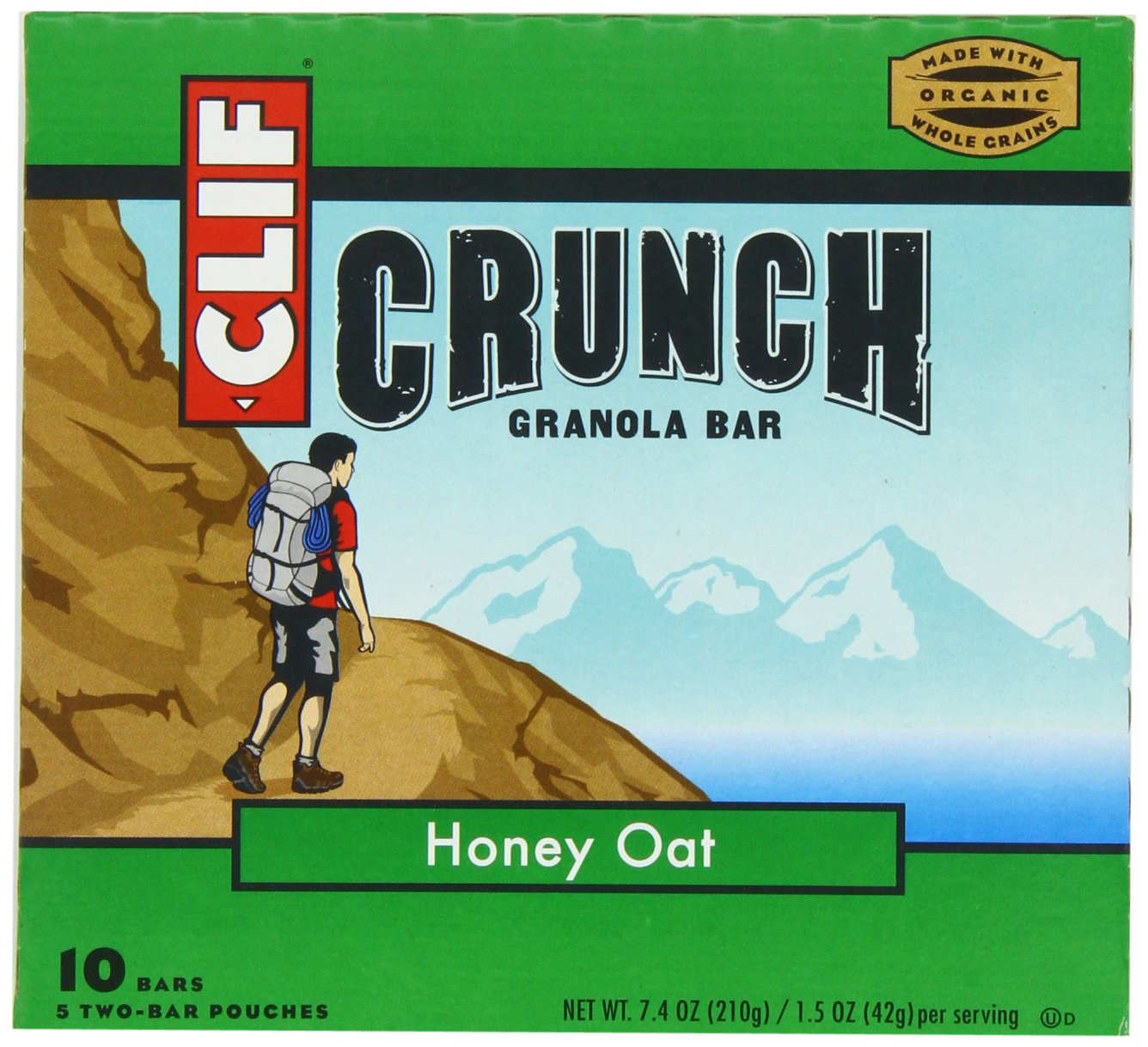 Clif Crunch Granola Bar, Honey Oat, 5 Two-Bar Pouches Net Wt. 7.4 Oz. $3.19