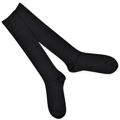 Men's over-the-calf black dress socks