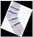 Spa Uniforms - Red Carpet Studios 60303 Spa Socks - Pink With White-Blue Stripes - Set Of 6