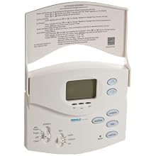 Supco 43168 Programmable Multi Stage Heat Pump Thermostat, 45 to 95 Degree F, 20-30 VAC