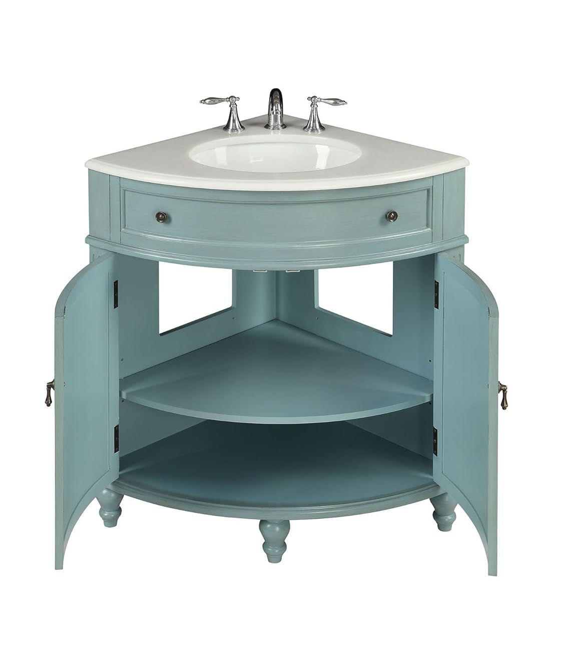 24” Vintage Light Blue Cottage Style Thomasville Bathroom sink vanity
