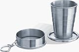 Visol Stainless Steel Telescopic Shot Cup with Key Chain (2oz)
