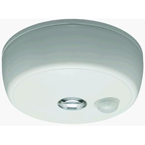 Ceiling Motion Sensor Light (White) (3.5H x 13.3D) by WIRELESS ENVIRONMENT, LLC.
