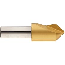 Magafor S4824 Series Cobalt Steel Single-End Countersink Set, TiN Coating, Single Flute, 82 Degrees, Round Shank