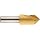 Magafor S4824 Series Cobalt Steel Single-End Countersink Set, TiN Coating, Single Flute, 82 Degrees, Round Shank