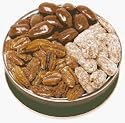 Trio Mix : Chocolate , praline , Honey Pecans Collector Green Tin