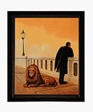 Art Reproduction Oil Painting - Homesickness with Veine D 'Or Bronze Angled - Bronze Reverse Angled Frame - 25" X 29" - Hand Painted Framed Canvas Art