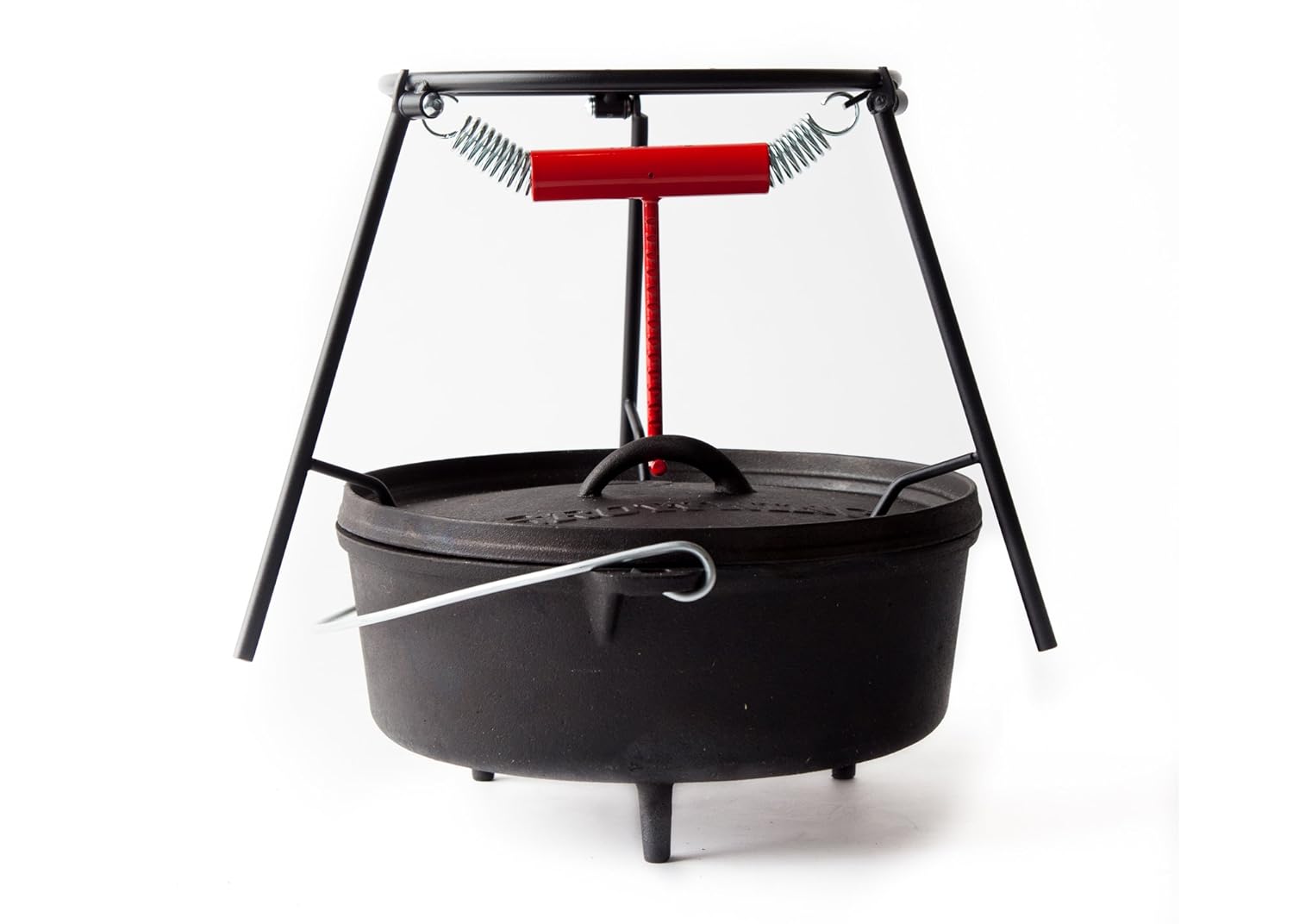 CampMaid Dutch Oven Lid and Pot Holder, Black/Red , New, Free Shipping