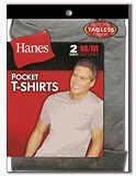 Mens Hanes 2 Pack Crew Neck Pocket T-Shirt - 2152