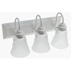 Angelo Brothers 3lt Wht Finish Floral Shade by Angelo Brothers
