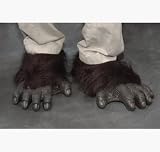 Gorilla Feet w/ Fur Deluxe Adult Halloween Costume Accessory(DZ5)