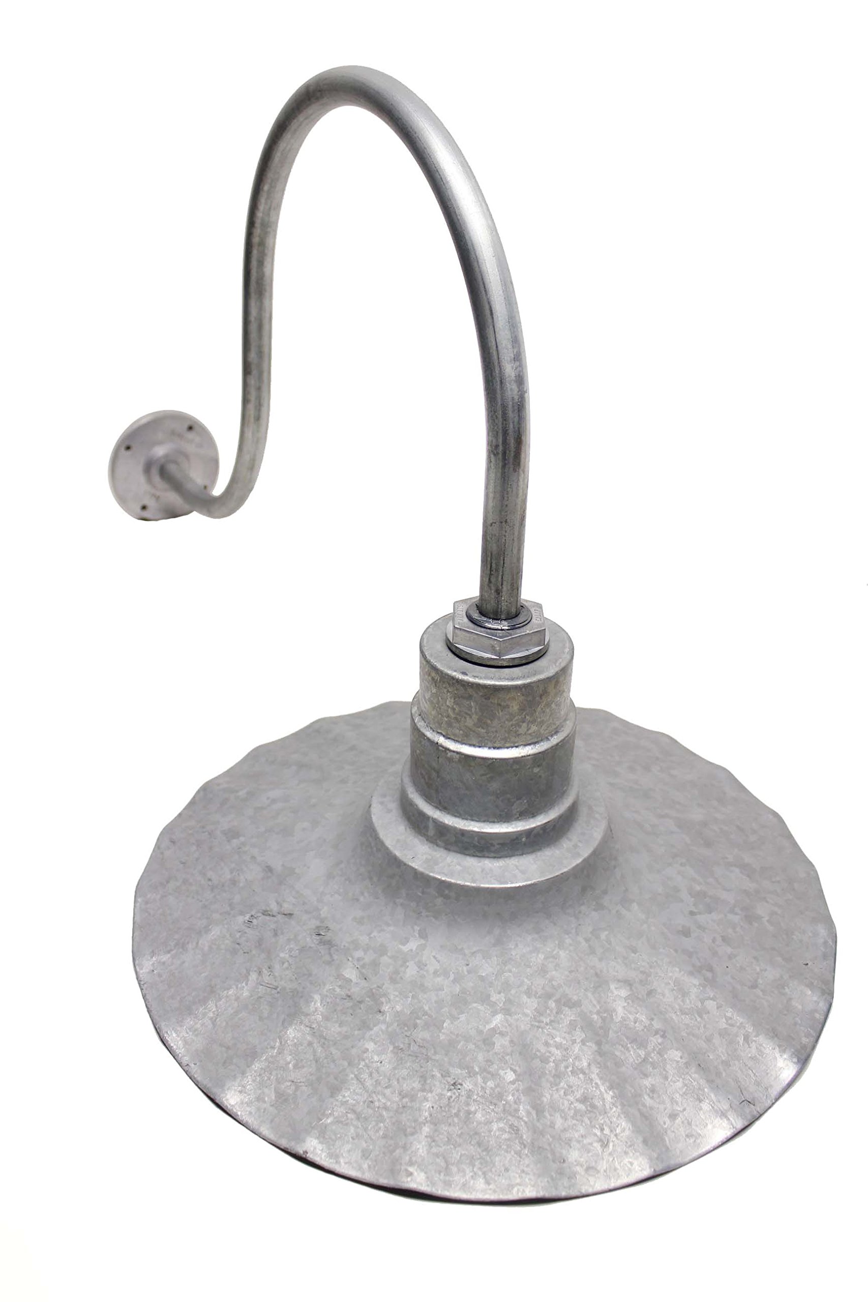 The Ark Radial Wave Industrial Galvanized Steel Barn Light Gooseneck