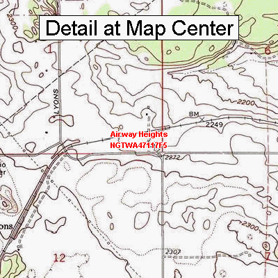 USGS Topographic Quadrangle Map - Airway Heights, Washington
