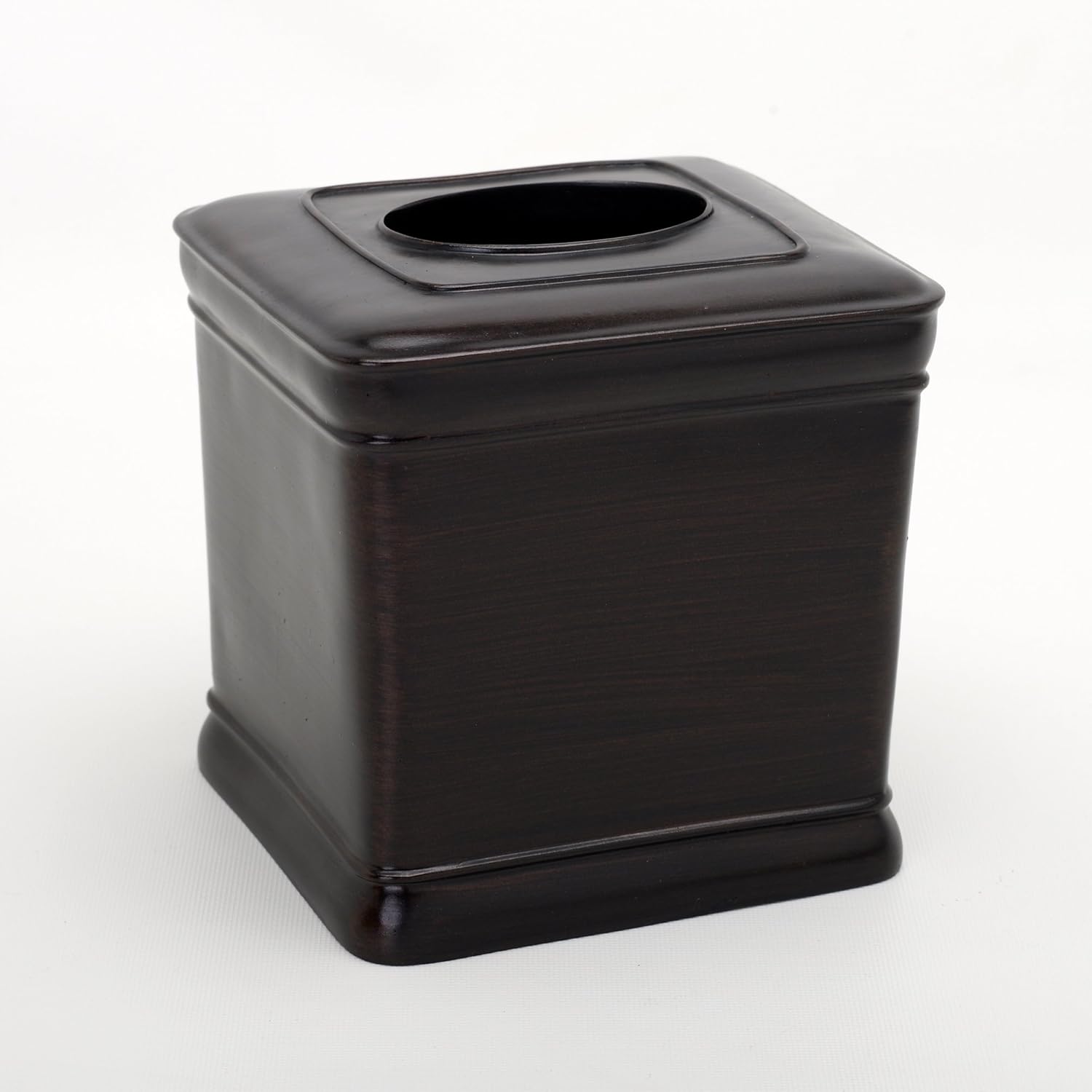 Zenith HandPainted BROWN Oil Rubbed Bronze Finish Resin Tissue Box