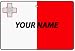 MALTA FLAG CUSTOM CAR AIR FRESHENER