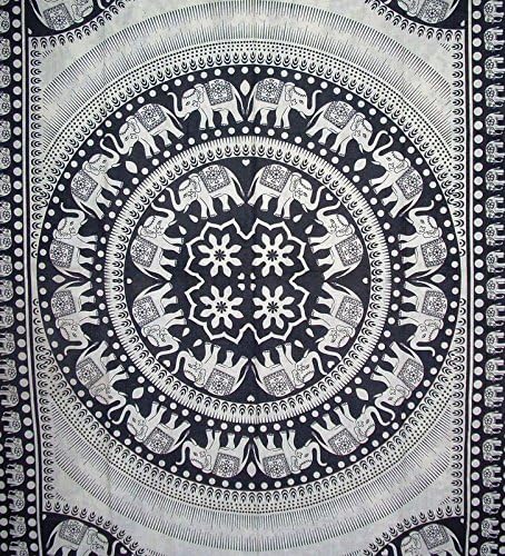 HegaHega Jaipuri Rajasthani Handcrafted Ombre Mandla WALL DECOR HIPPIE TAPESTRIES BOHEMIAN MANDALA TAPESTRY WALL HANGING INDIAN THROW SBS004