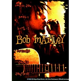 Bob Marley - When You Smoke Herb It Reveals You To Yourself - Brown Toned Sticker / Decal