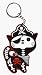 Bone Kitty - Cat Pirate - Rubber Keychain (Keyring Keyfob)