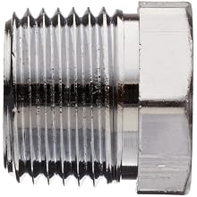 Chrome Plated Brass Pipe Fitting, Hex Bushing, NPT Male X NPT Female