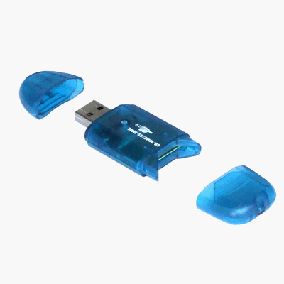 Childrens Toyshop  Third Party New : 7-in-1 USB 2.0 Card Reader - Supports SD, Mini SD, SDHC, RS, MMC, T-Flash...