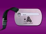 Cocker Spaniel - Metal Luggage Tag - Laser engraved